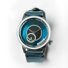 Feynman One 2018 Eclipse, blue dial, on blue lizard strap