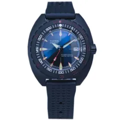 Thorn Sub 300T with dark dial in the black case on a black rubber strap