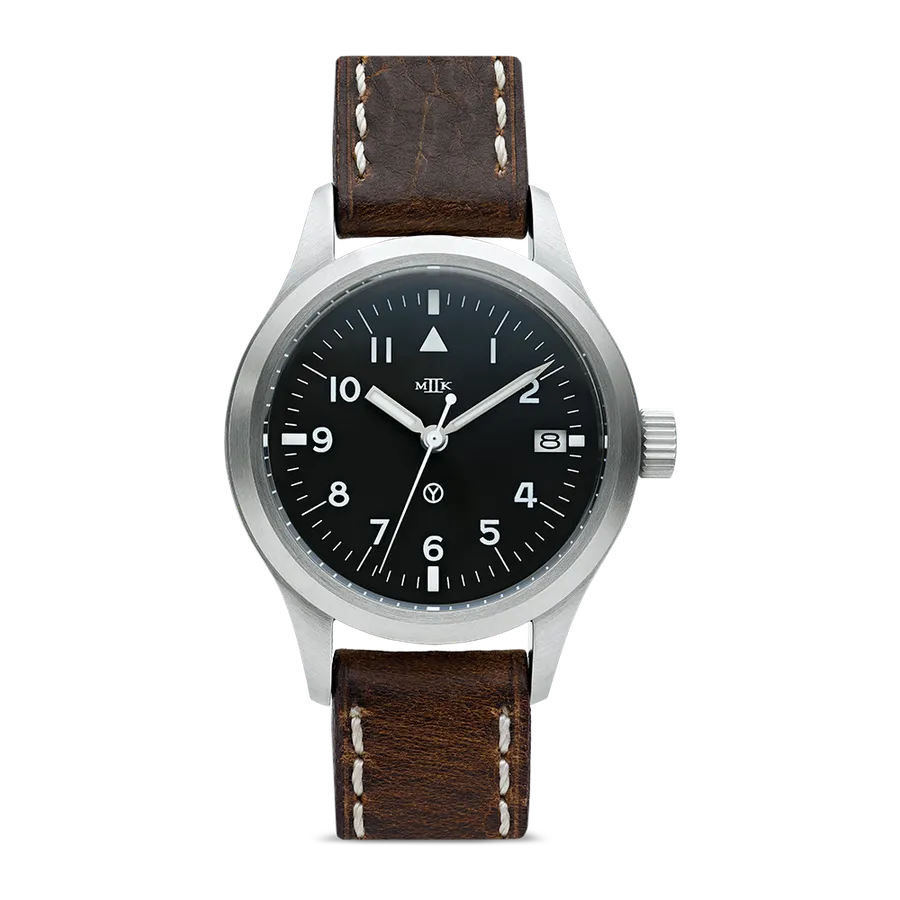 MKII Hawkinge Type 48 Date on a dark brown leather strap