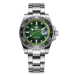 Addiesdive AD2089 with green gradient dial on the steel bracelet
