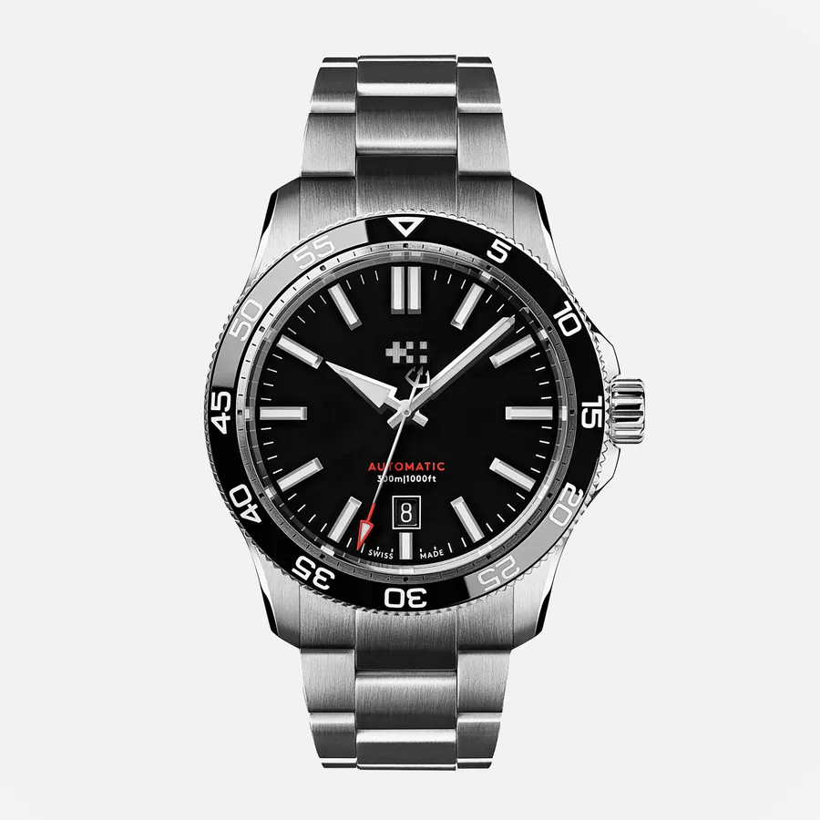 Christopher Ward C60 Trident Pro 300 42mm, black dial on Bader bracelet