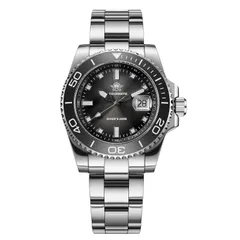 Addiesdive AD2089 with black gradient dial on the steel bracelet
