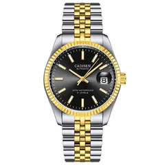 Cadisen C8053 with black dial in two-tone steel and gold-tone