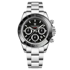 Pagani Design PD-1644 with black dial and black bezel on Oyster bracelet
