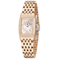 Pagani Design PD-1737 with white mother-of-pearl-look dial, gold-tone case and bracelet
