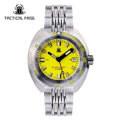 Tactical Frog Sub 300T V2 with yellow dial on steel bracelet