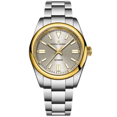 Pagani Design PD-1831 with silver dial and gold-tone bezel on Oyster-style bracelet