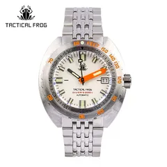 Tactical Frog Sub 300T V2 with white dial on steel bracelet