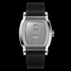 MAEN Grand Tonneau Jump Hour M8.1.1 with brushed steel dial