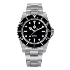San Martin SN006-G-B1 with black dial and Mercedes hands