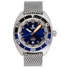 Ocean Crawler Core Diver, Black/Blue Blue Dial