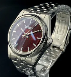 Cincinnati Watch Company Enamel over Hammered Finish, Rust Red