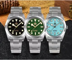 San Martin SN021-G-B3 in matte black, enamel green and light blue