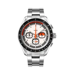 Vaer R1 Oceanracer Chronograph Cream 42mm on steel bracelet