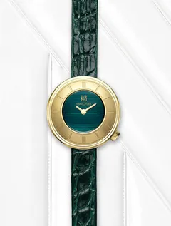 March LA.B Lady Volante Malachite, gold PVD case