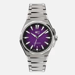 Christopher Ward The Twelve 40mm Ti, Nebula Purple on titanium bracelet