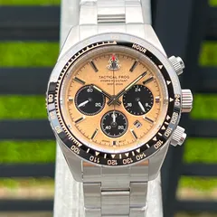 Tactical Frog VS75 Solar Chronograph V1 with salmon orange dial