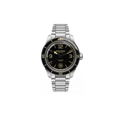 echo/neutra 1956 3H with black dial on the 1956 steel bracelet