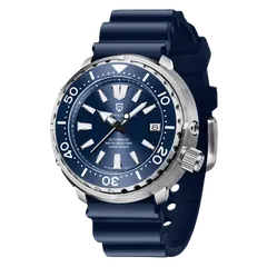 Pagani Design PD-1695 with blue dial and blue bezel on blue rubber strap