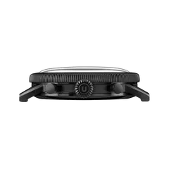 Undone Type 20 black case side with fluted bezel, crown and pushers