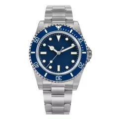 San Martin SN006-G-B1 with blue dial and Mercedes hands