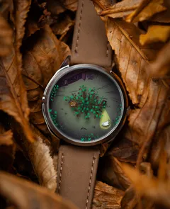 Mr Jones Night Howl lying on autumn leaves