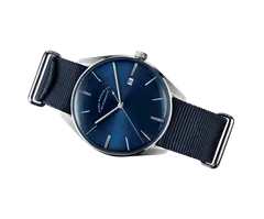 ELKA D02-0902, blue sunbrushed dial, on blue NATO strap