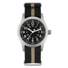 Militado ML05B, Black No Logo dial, on nylon strap