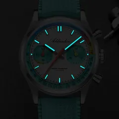 Addiesdive AD2529/AD2549 lume shot, hands and markers glowing blue