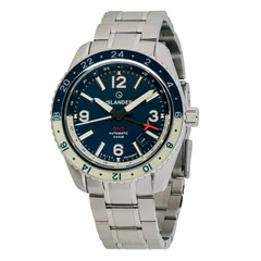 Islander Republic Swiss GMT with blue dial and blue and cream sapphire bezel