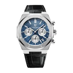 Pagani Design PD-1707 with blue dial on black leather strap