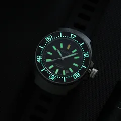 Aquatico Super Marine Tritium tritium and bezel lume shot