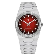 Pagani Design PD-YS020 with red gradient dial on steel bracelet