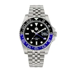 San Martin SN015-G GMT with blue and black bezel on jubilee bracelet