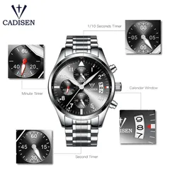 Cadisen C2013 function diagram (1/10 second, minute and second timers, date window)