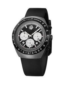 Undone Tachikoma Grey chronograph with grey case and black dial on a black strap