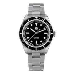 San Martin SN004-G-V5 with black enamel dial and pencil hands