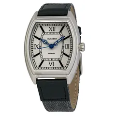 Islander Astoria tonneau dress watch ISL-262 with textured silver dial and cathedral hands