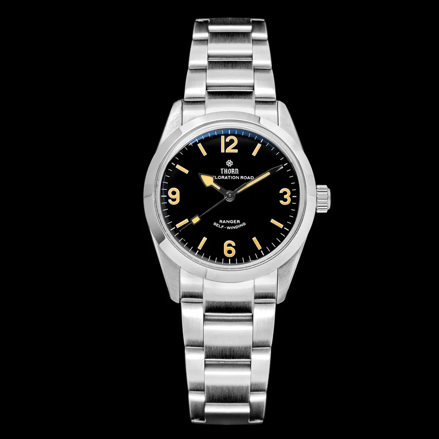 Thorn T003 with black Ranger-style dial on the steel bracelet