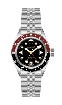 Imperial Oceanguard GMT, black dial, Coke bezel (render)