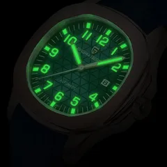 Pagani Design PD-YS031 in the dark, lume on the hands, numerals and markers