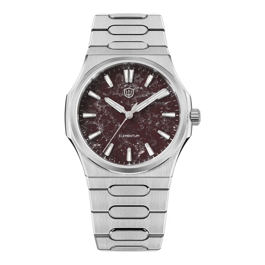 Watchdives WD0016D with brown ice crystal stone dial on its integrated bracelet
