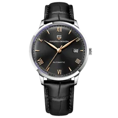 Pagani Design PD-1759 with black dial on black leather strap