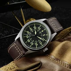 San Martin SN030-T titanium with Type B black dial