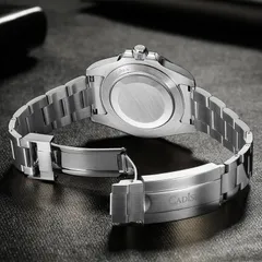 Cadisen C8216 solid caseback and fold-over clasp