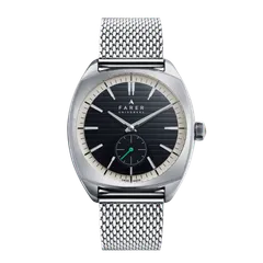 Farer Cushion Case Benham Black on the Milanese bracelet