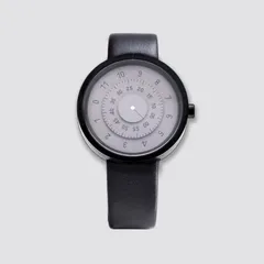 Anicorn x Highsnobiety Series 000 with concrete-grey textured discs on a black leather strap