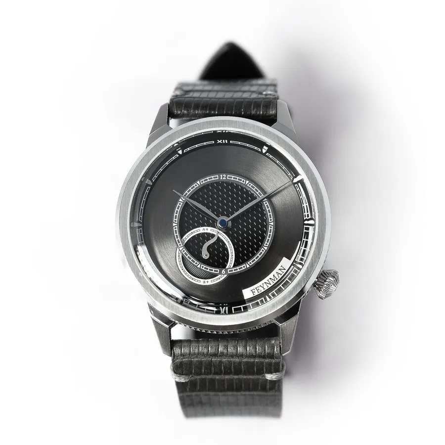 Feynman One 2018 Classic, grey dial with small seconds, on grey lizard strap