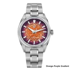 Watchdives WD0003C Elementum with orange-purple gradient ice-crack dial