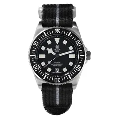 Tactical Frog Titanium FX-Diving V4 with black dial, black bezel and date at 6 on nylon strap